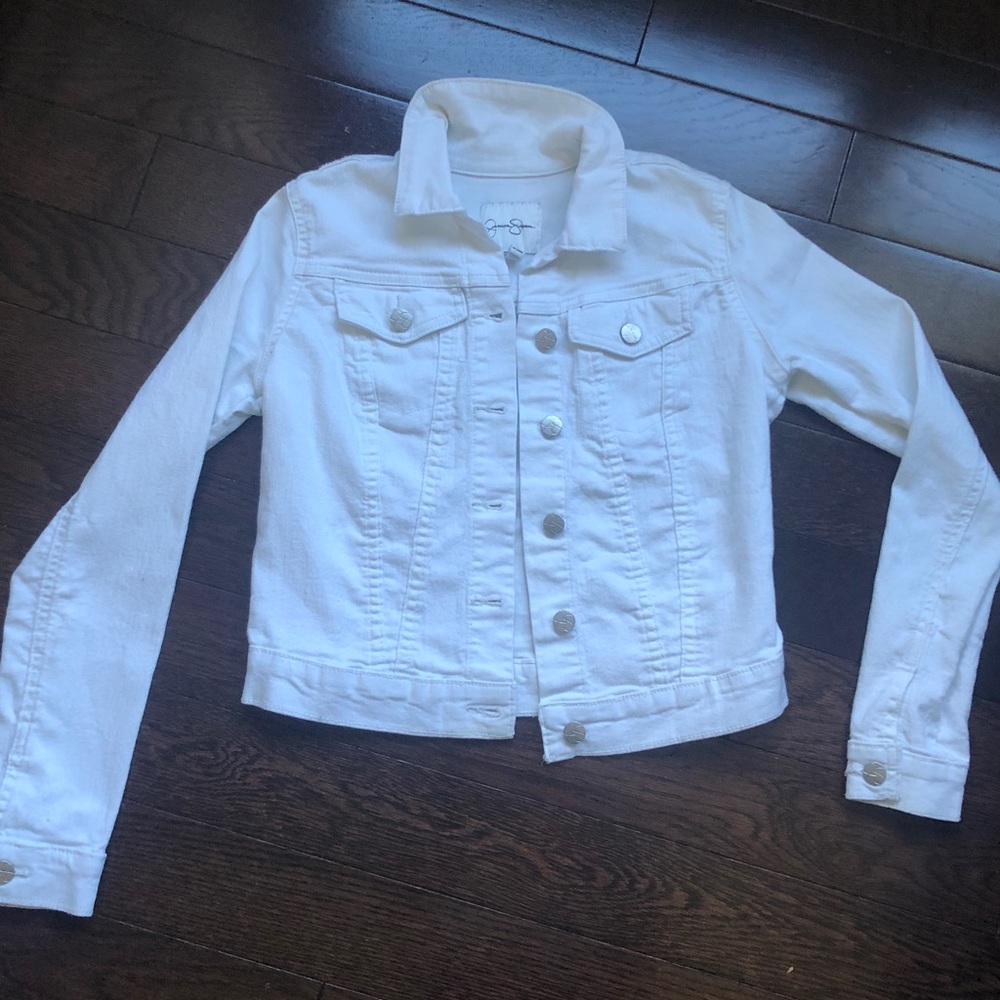 White jean jacket